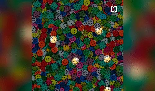 ¿Puedes ver los 5 botones dorados ocultos? El reto visual que muy pocos superan