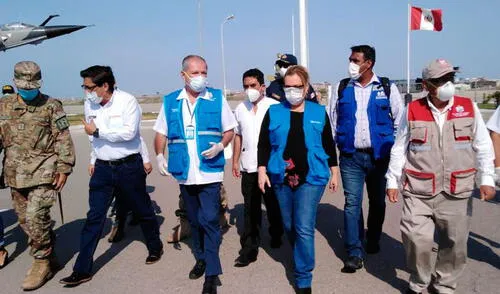 Fiorella Molinelli junto a autoridades supervisaron el trabajo en hospitales. Molinelli