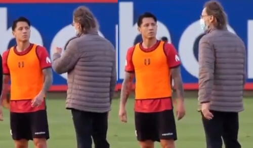 Ricardo Gareca y Gianluca Lapadula