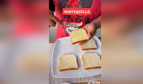 Desliza las imágenes para saber cómo preparar esta exquisita pizza casera elaborada a base de pan de molde. Foto: captura de TikTok/@lacuchara_recetas TikTok viral: peruano enseña a preparar pizza con pan de molde y su receta es viral