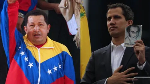 Venezuela conmemora los cumpleaños de Chávez y Guaidó. Foto composición. Venezuela conmemora los cumpleaños de Chávez y Guaidó. Foto composición.