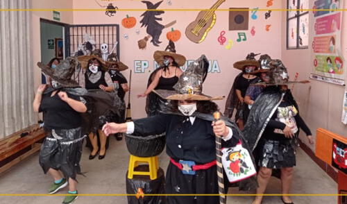 Algunos de los trajes fueron vestidos y sombreros característicos de las brujas. Foto: INPE Algunos de los trajes fueron vestidos y sombreros característicos de las brujas. Foto: INPE