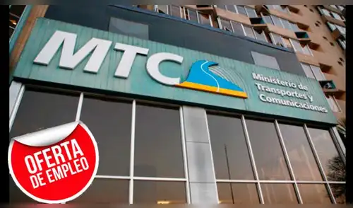 Ofertas de trabajo: MTC ofrece puestos con sueldos de hasta S/ 13.000 Ofertas de trabajo: MTC ofrece puestos con sueldos de hasta S/ 13.000