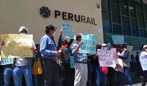 En Cusco y Machu Picchu protestaron contra las empresas ferroviarias