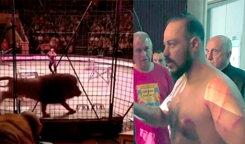 León se rebela contra su domador y lo ataca en plena función de circo [VIDEO]