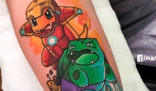 Facebook: tatuador transforma a varios Pokémon en Avengers y realiza insólito tatuaje que ya es viral [FOTOS]