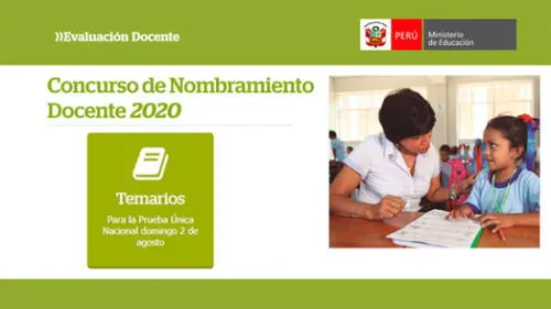 Concurso de Nombramiento Docente 2020: descarga gratis todos los temarios de la Prueba Única Nacional.