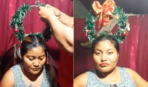 Facebook: mujer que se hizo viral por su peinado de Navidad presenta cambio de look [VIDEO]