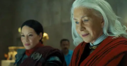 Helen Mirren y Lucy Liu como las diosas malvadas de Hespera y Kalypso.