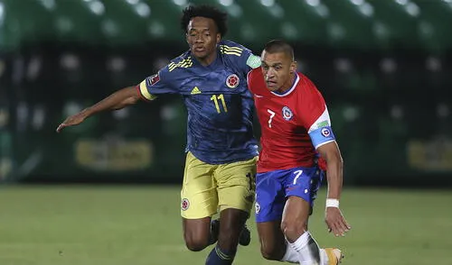 Colombia terminó invicto en esta primera fecha doble de las Eliminatorias sudamericanas. Foto: EFE Chile contra Colombia cuánto quedó el partido de Eliminatorias: resultado Colombia vs Chile fecha 2 clasificatorias video