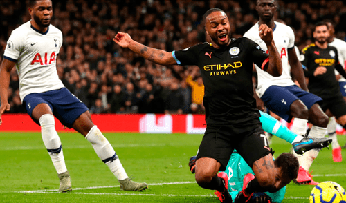 Manchester City perdió 2-0 ante el Tottenham por la fecha 25 de la Premier League. Sterling podría no jugar los octavos de Champions.