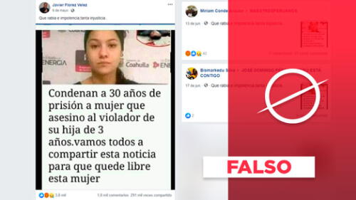 Publicación de Facebook que afirma que mujer mató al violador de su hija es falsa.
