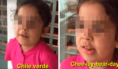 Facebook viral: niña enseña la correcta pronunciación de frases en español al inglés [VIDEO] 