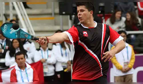 Kevin Martínez terminó invicto en toda la competencia. Créditos: Lima 2019 Frontón