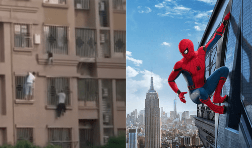 Facebook: Se arriesgan para salvar a un niño y ahora son comparados con Spiderman [VIDEO]