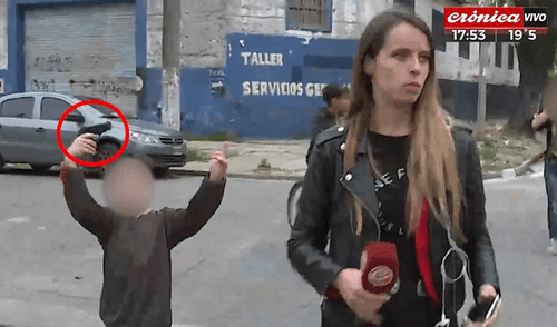 Argentina: reportera fue amenazada por niño armado en plena transmisión en vivo [VIDEO]
