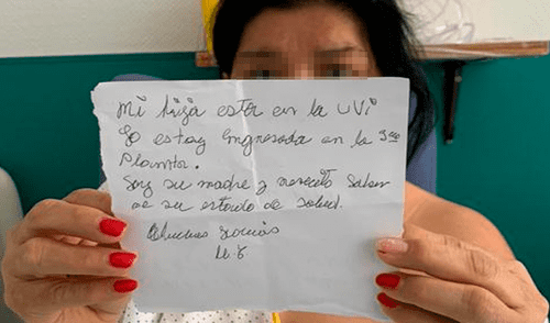 La mujer utilizó este cartel para poder encontrar a su hija. Foto: ABC La mujer utilizó este cartel para poder encontrar a su hija. Foto: ABC