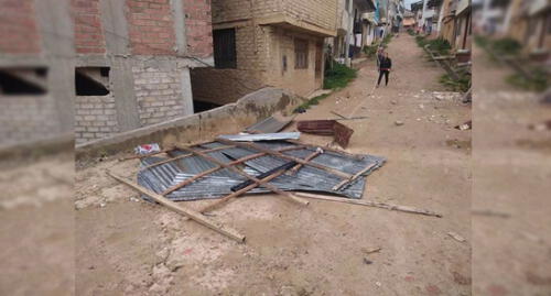 Torrencial lluvia y vientos huracanados causan daños materiales en Cutervo 