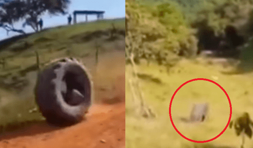 Facebook: joven hizo reto extremo en una llanta y casi pierde la vida [VIDEO]