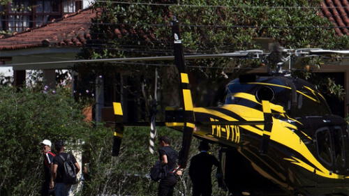 La impresionante llegada de Neymar en helicóptero al entrenamiento de Brasil [FOTOS]