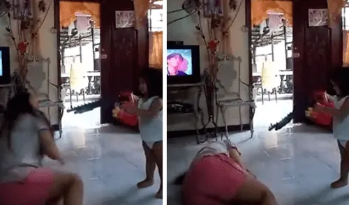 Facebook viral: jugaba con su hermana pequeña a la 'guerra', pero termina mal [VIDEO] 