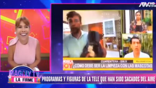 Magaly Medina se burla de Renzo Schuller y lo llama "desangelado". Foto: Captura