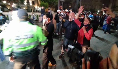 Situación en Plaza San Martín. Créditos: Grace Mora / URPI-GLR