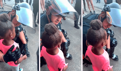 EE. UU.: policía consuela a una niña llorando que le preguntó si iba a “dispararle” [VIDEO]