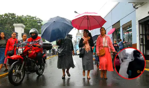 Facebook: Peruana utiliza peligroso método para evitar que la llovizna no 'destruya' su peinado [VIDEO]