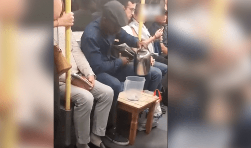 Facebook viral: hombre prepara su desayuno mientras viaja en tren y causa furor en las redes [VIDEO]