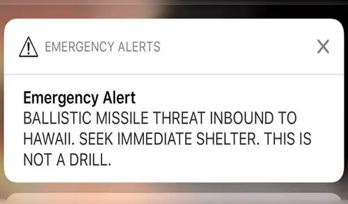 EEUU: Pánico en Hawái por alerta falsa de ataque con misiles