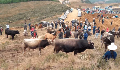 Mercado itinerante en Celendín.