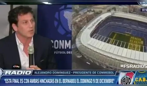 Conmebol: "Final entre River vs Boca se jugará en el Santiago Bernabéu con ambas hinchadas" [VIDEO]