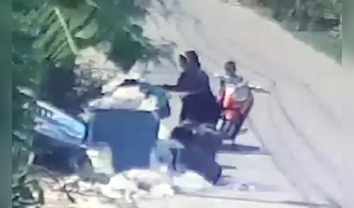 Captada en video: mujer abandonó a su bebé recién nacido en una bolsa
