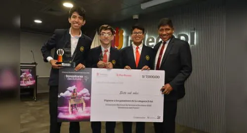 El equipo triunfador está conformado por alumnos de segundo a quinto año de secundaria del Colegio de Alto Rendimiento (COAR) de Arequipa.