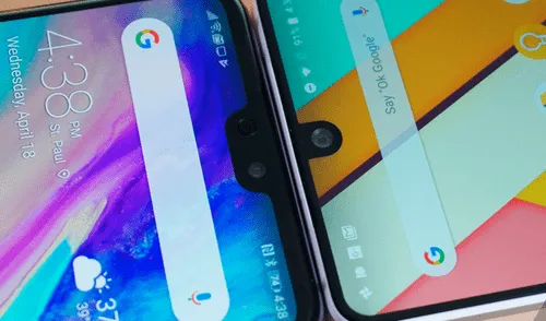 Los teléfonos con sistema operativo Android presentan varias formas de Notch. Foto: Google. Smartphones