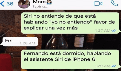 WhatsApp: Creía que era Siri, y le confiesa secreto a su hijo [FOTOS]