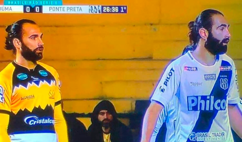 Serie B de Brasil: 'gemelos' en el Criciuma vs Ponte Petra a Serie B. Foto: Captura de video.