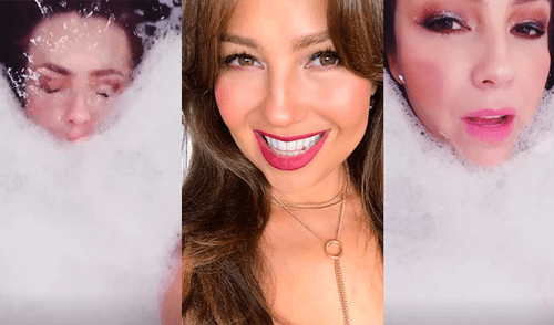 Thalía se confiesa en la bañera y admite tener una obsesión [FOTO]