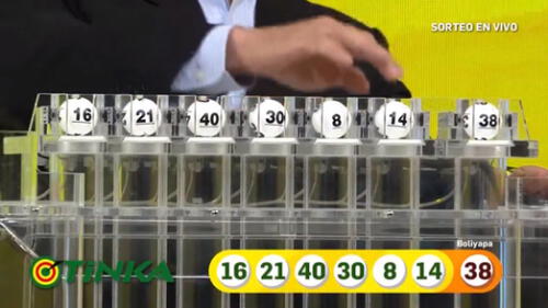 Las bolillas ganadoras del sorteo del sábado 22 de agosto de 2020. Foto: captura de pantalla