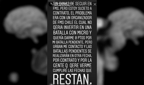 Ricto se retira de las batallas de freestyle Ricto se retira de las batallas de freestyle