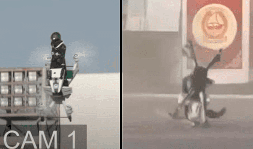 Policía de Dubái prueba moto voladora y cae al vacío desde 30 metros de altura [VIDEO]