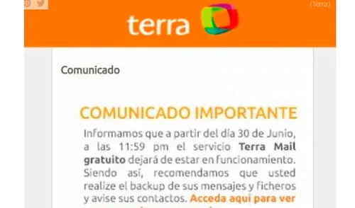 Terra: el portal precursor de las webs cerró todos sus servicios