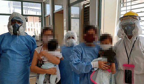 La oportuna atención logró salvar la vida de las menores.