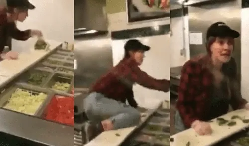 YouTube: Trabajadora de fast food escupe en hamburguesa del cliente y pasa esto [VIDEO]