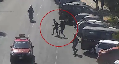 Las cámaras de seguridad registraron el robo. Las cámaras de seguridad registraron el robo.