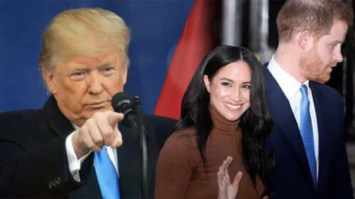 Trump se refirió al cisma mediático que atraviesa la Casa Real británica. Foto: Composición LR