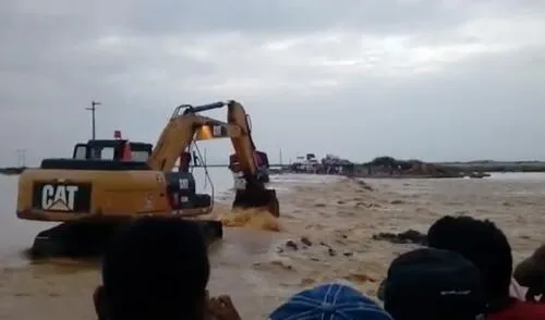 Huaicos en Perú: Panamericana Norte permanece interrumpida por desborde del río La Leche [VIDEOS]