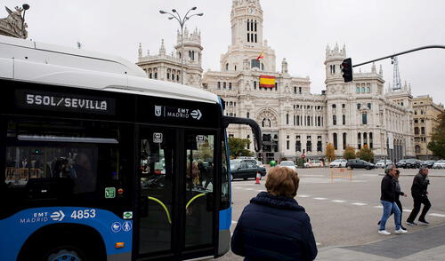 Buses Madrid España Foto: EFE