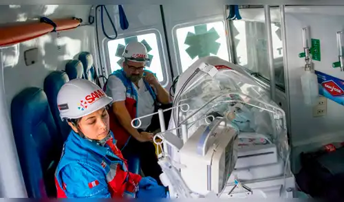 Trasladan vía aérea a bebé prematuro desde Andahuaylas a Lima